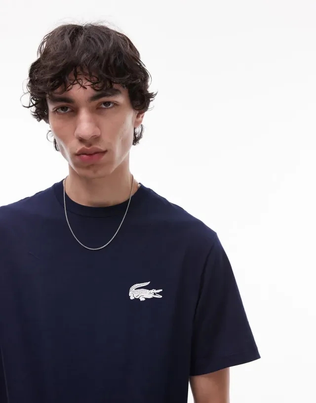 Lacoste Loungewear T-Shirt In Navy Blue
