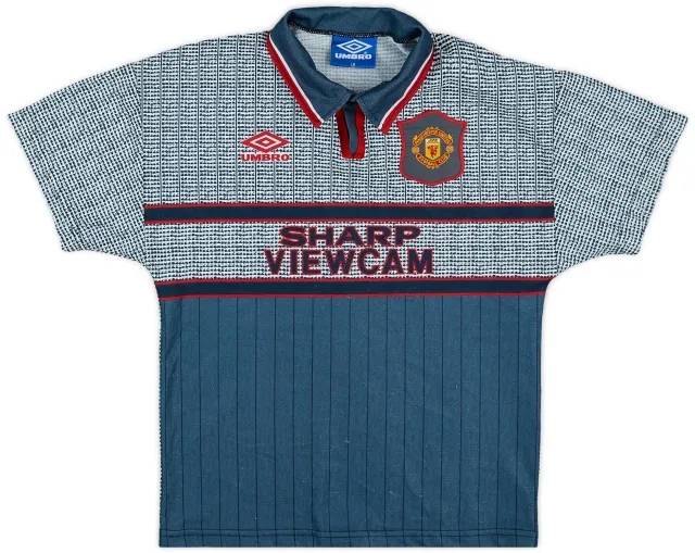 Umbro 1995-96 Manchester United Away Shirt - 8/10 - (L.Boys)
