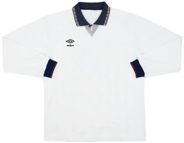 1990 Umbro Template L/S Shirt (England) #3 - 7/10 - (XL)