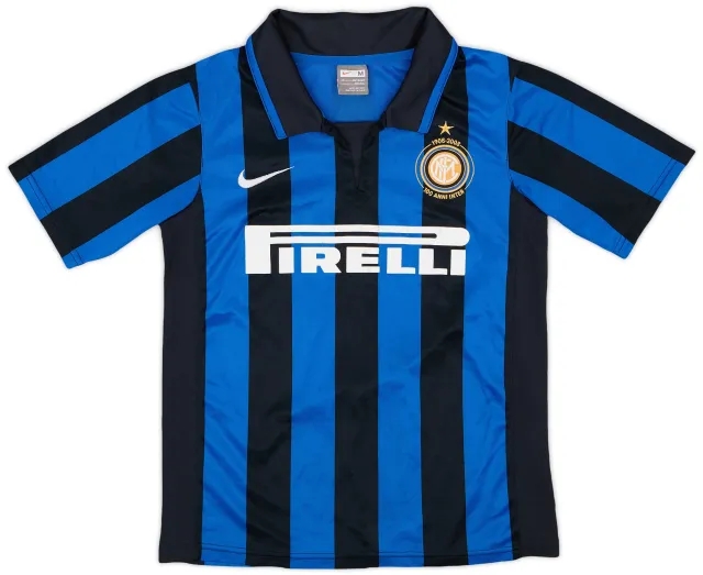 Nike 2007-08 Inter Milan Centenary Home Shirt - 7/10 - (M.Boys)