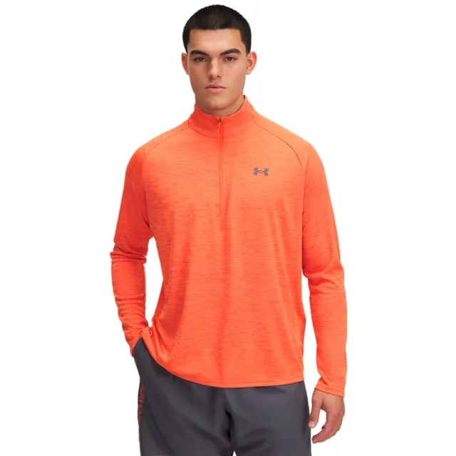 Under Armour UA Tech Textured Half Zip Top - Orange - Size 2XL - Orange
