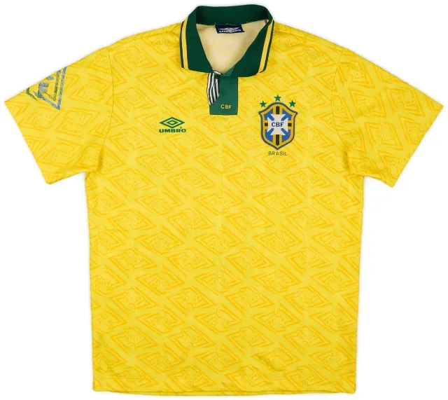 Umbro 1991-93 Brazil Home Shirt - 7/10 - (L)