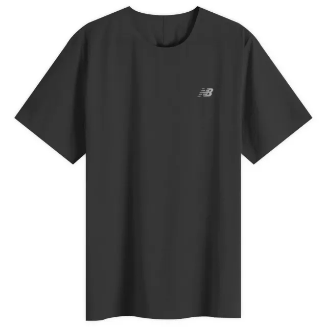 New Balance Men's Race Day Ultra Light T-Shirt in Black Polywoven