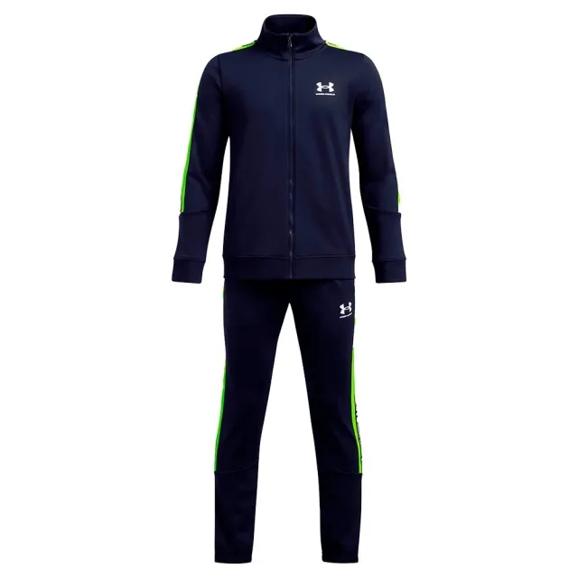 Boys'  Under Armour  Icon Knit Tracksuit Midnight Navy / High Vis Yellow / White YXL (63 - 67 in)