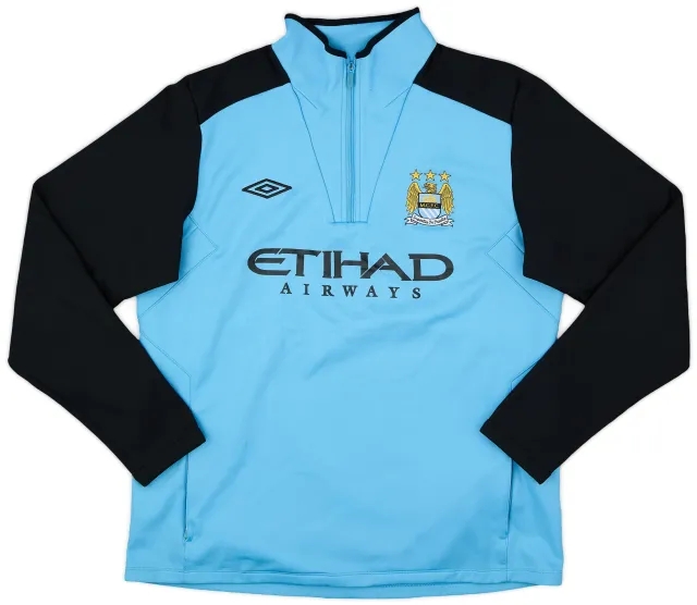 2011-12 Manchester City Umbro 1/4 Zip Drill Top - 7/10 - (XL)