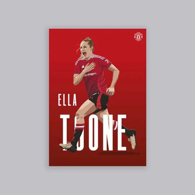 WUNDUR Manchester United Toone Illustrated A2 Poster