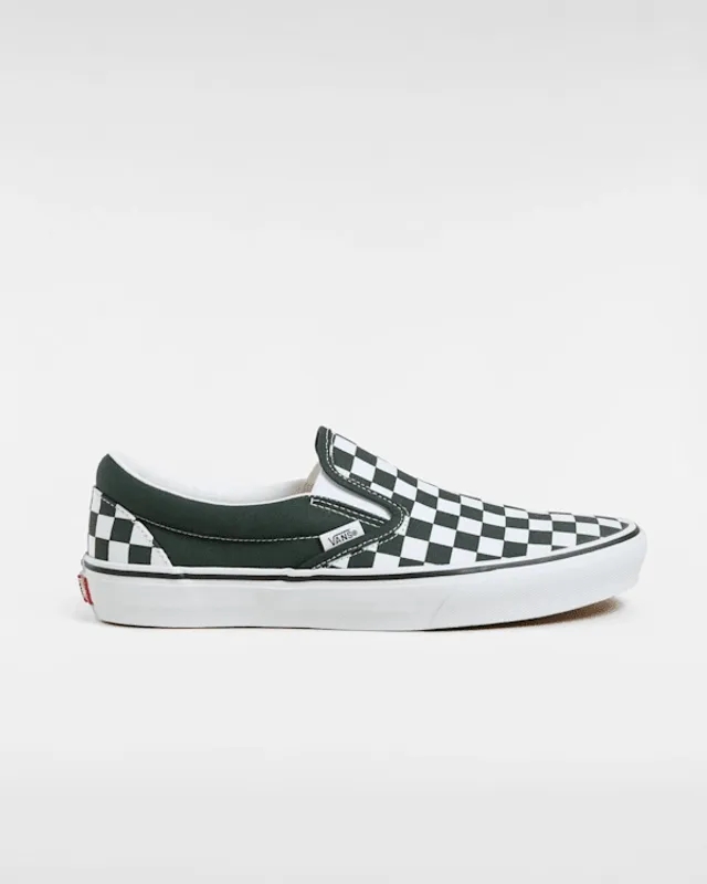 Vans - Classic Slip-On Checkerboard Shoes, Man, Green