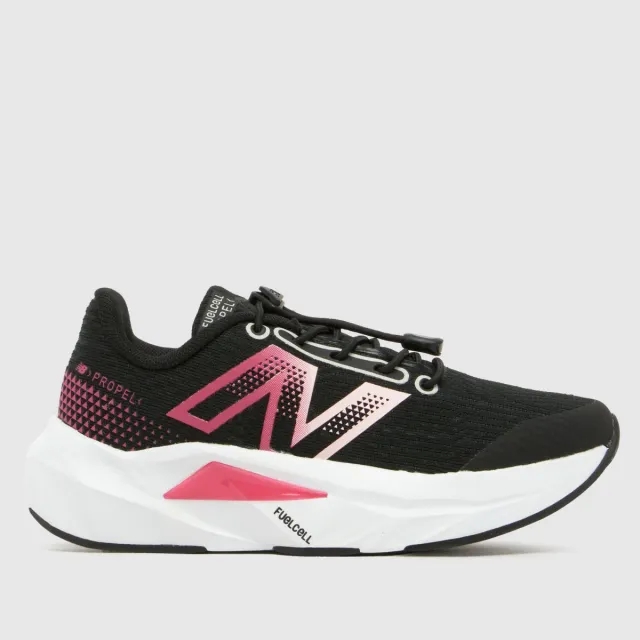 New Balance black & pink fuelcell propel v5 Girls Junior trainers