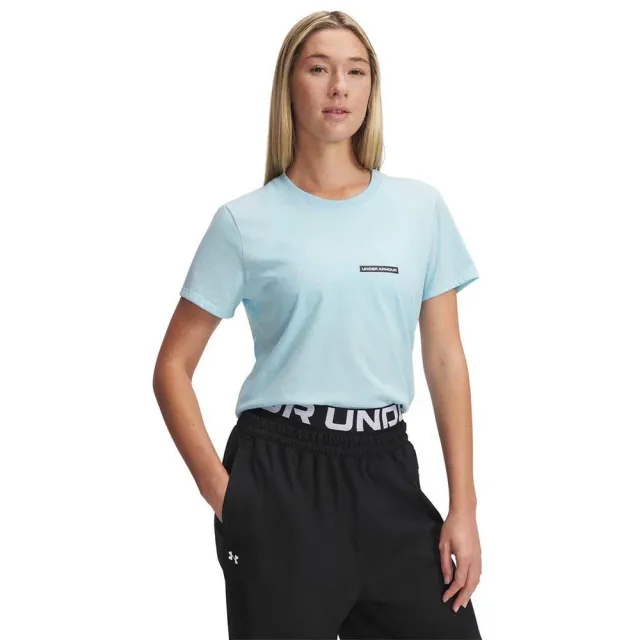 Women's  Under Armour  Rival Outline Short Sleeve Stream / Black / White XS