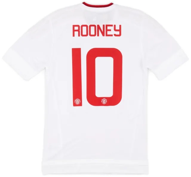 adidas 2015-16 Manchester United Player Issue Away Shirt Rooney #10 (S/M)