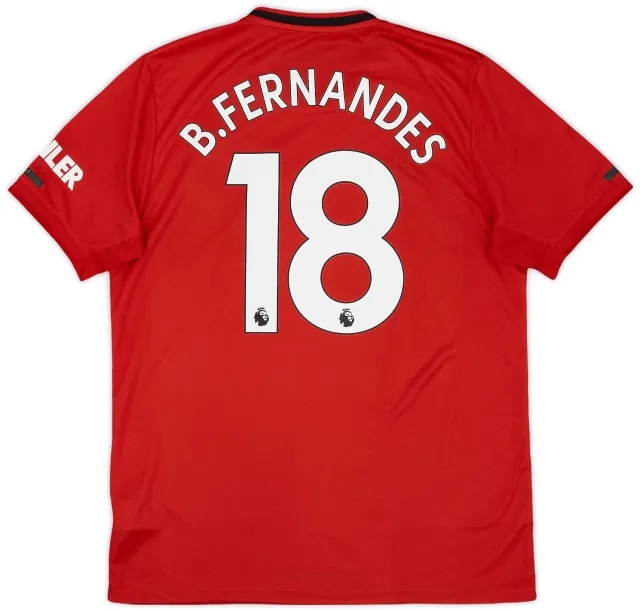 adidas 2019-20 Manchester United Home Shirt B.Fernandes #18 - 8/10 - (L)