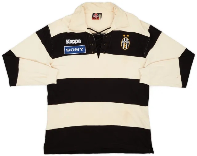 1997-98 Juventus Kappa Laced Polo L/S Shirt - 5/10 - (M)