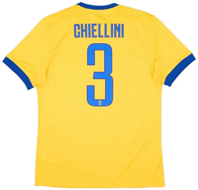adidas 2017-18 Juventus Away Shirt Chiellini #3 (M)