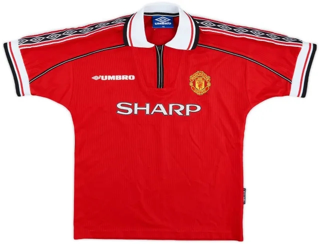Umbro 1998-00 Manchester United Home Shirt - 7/10 - (M.Boys)