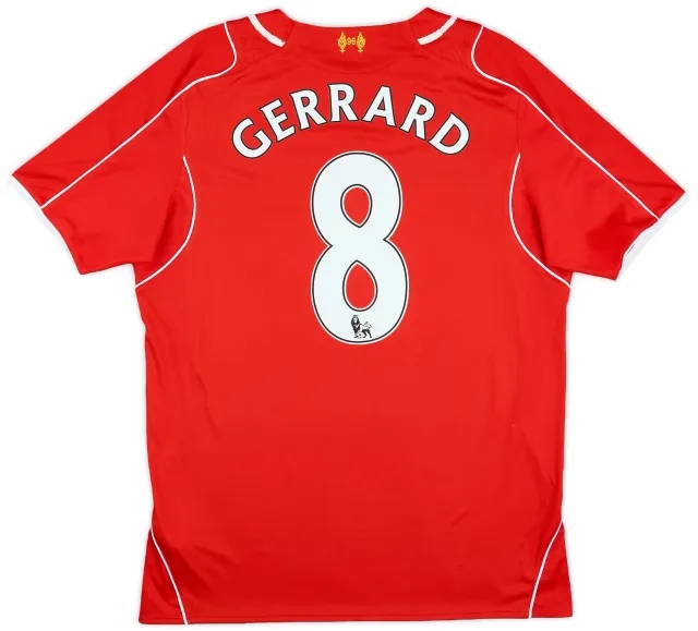 2014-15 Liverpool Home Shirt Gerrard #8 - 6/10 - (M)