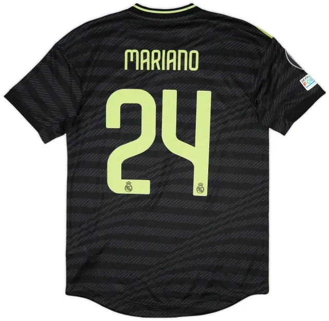 adidas 2022-23 Real Madrid Match Issue Champions Leauge Third Shirt Mariano #24