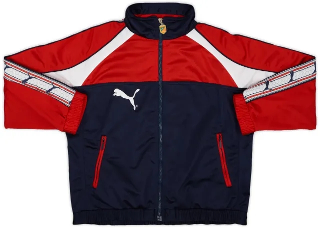 1996-98 Atletico Madrid Puma Track Jacket - 8/10 - (L.Boys)