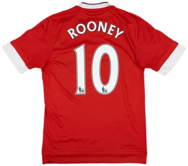 adidas 2015-16 Manchester United Home Shirt Rooney #10 - 5/10 - (S)