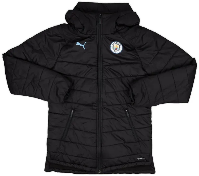 2019-20 Manchester City Puma Hooded Padded Coat - 9/10 - (S)