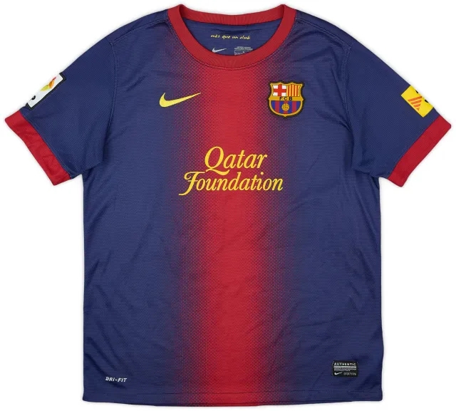 Nike 2012-13 Barcelona Home Shirt - 7/10 - (L.Boys)