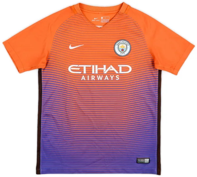 Nike 2016-17 Manchester City Third Shirt - 8/10 - (L.Boys)