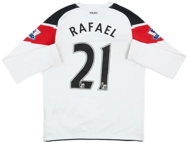 Nike 2010-12 Manchester United Away L/S Shirt Rafael #21 - 4/10 - (XL.Boys)