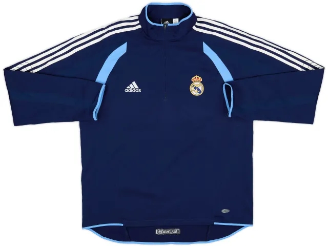 2005-06 Real Madrid adidas 1/4 Zip Drill Top - 8/10 - (L)