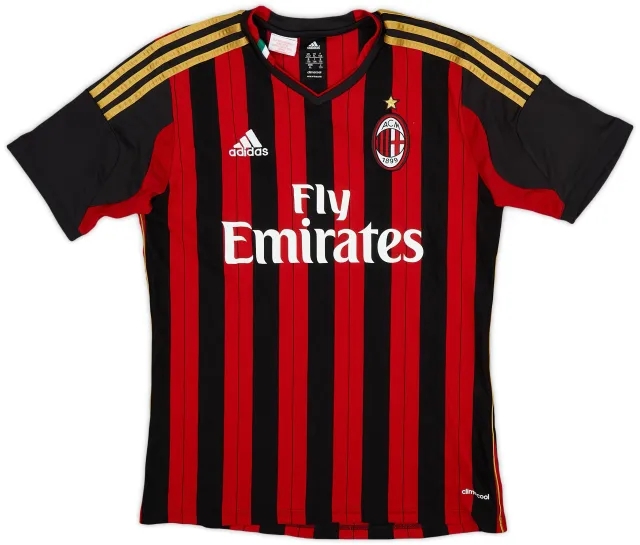 adidas 2013-14 AC Milan Home Shirt - 8/10 - (XL.Boys)