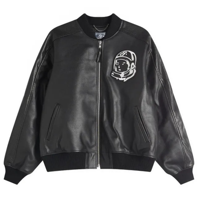 Billionaire Boys Club Men's OG Astro Leather Bomber Jacket Black