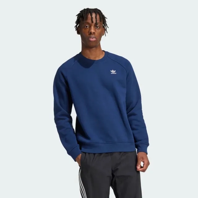 Adidas Originals Trefoil Essentials Sweatshirt In Navy