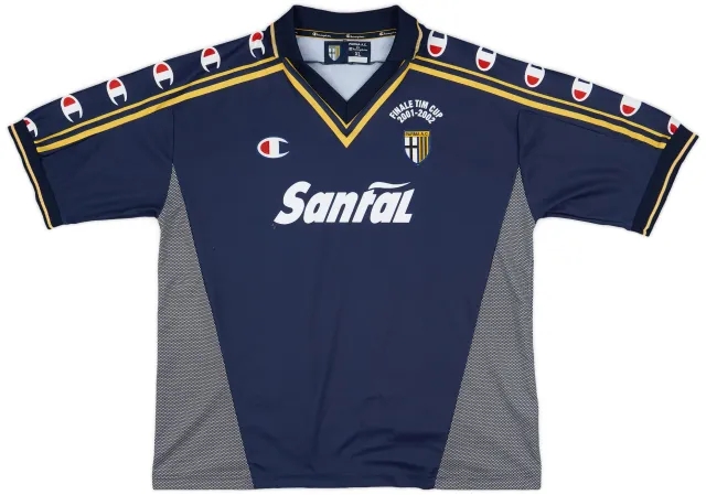 Champion 2001-02 Parma 'Signed' Finale TIM Cup Third Shirt - 8/10 - (XL)