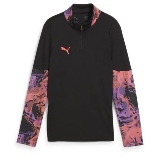 PUMA Individualcup Football Quarter-Zip Top Shirt Youth, Black