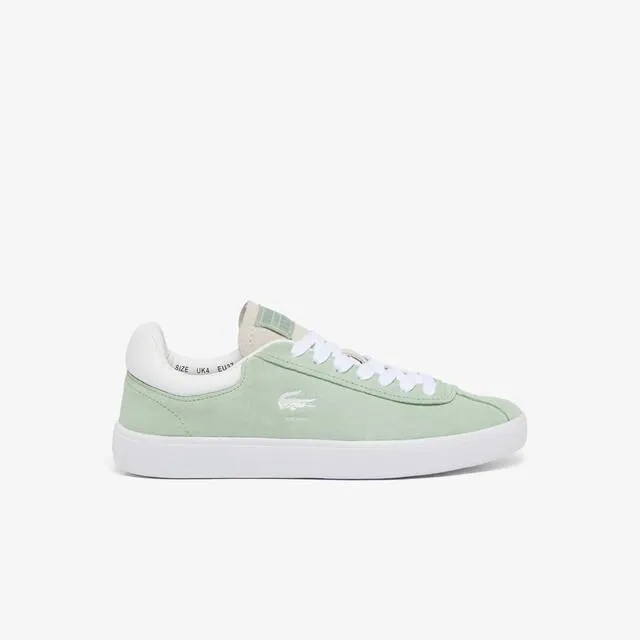 Lacoste Women's Baseshot Suede Sneakers - Green & White