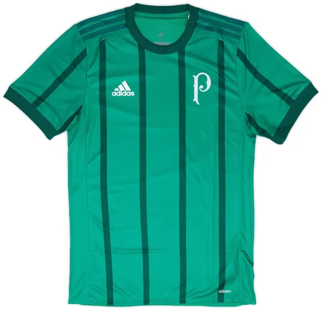 adidas 2017 Palmeiras Authentic Home Shirt - 9/10 - (M)