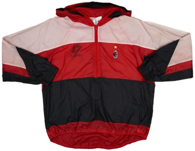 1994-95 AC Milan Lotto Hooded Rain Jacket - 5/10 - (XXL)