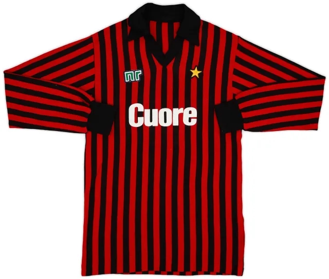 Ennerre 1983-84 AC Milan Home L/S Shirt - 10/10 - (L)