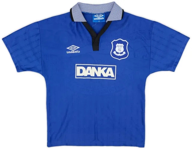 Umbro 1995-97 Everton Home Shirt - 9/10 - (L.Boys)