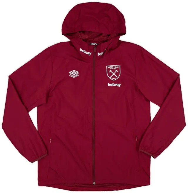 Umbro 2023-24 West Ham Player Issue Training Hooded Jacket - As New - (M)