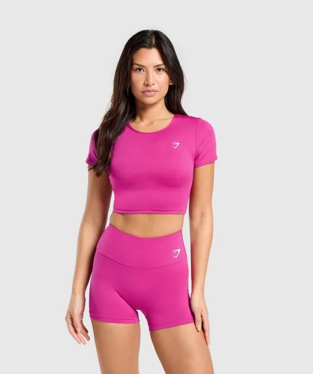 Gymshark Training Cap Sleeve T-Shirt - Winning Pink