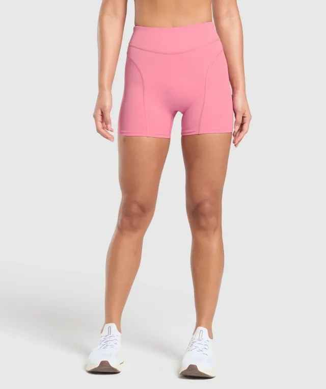 Gymshark Dipped Waistband Shorts - Sunset Pink