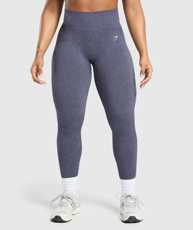 Gymshark Adapt Fleck Seamless Leggings - Weighted Purple/Metal Purple