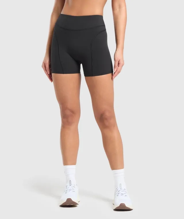 Gymshark Dipped Waistband Shorts - Black