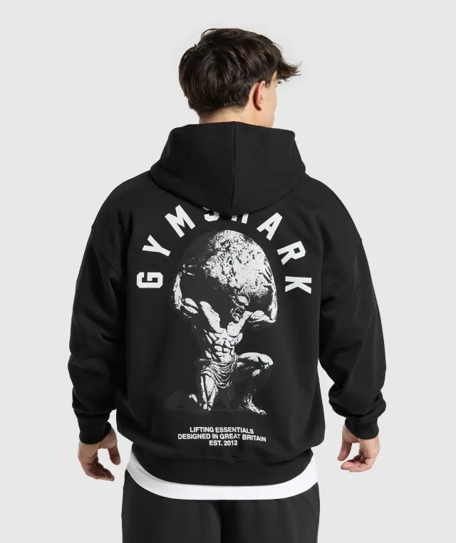 Gymshark Atlas Zip Up Hoodie - Black