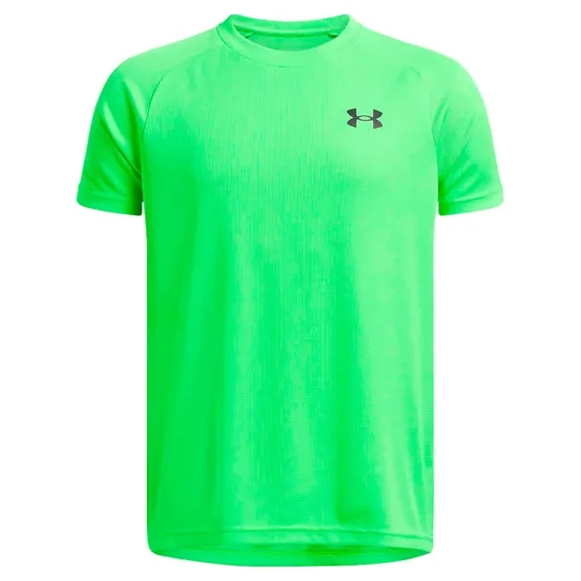 Boys'  Under Armour  Tech™ Textured Short Sleeve Cyber Green / Black YXS (48 - 50 in)
