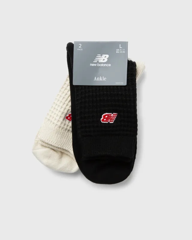 New Balance Waffle Knit Ankle Socks 2 Pack