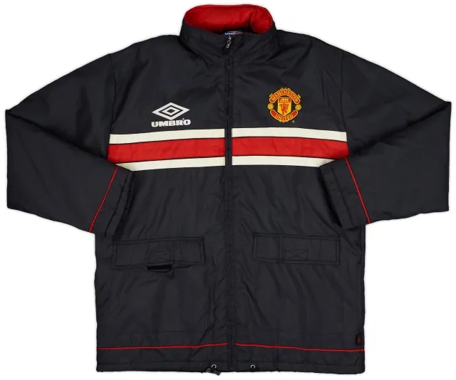 1998-99 Manchester United Umbro Padded Bench Coat - 6/10 - (S)