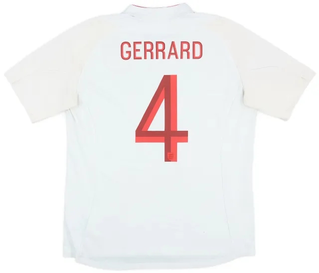 Umbro 2012-13 England Home Shirt Gerrard #4 - 6/10 - (L)