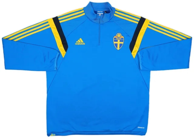 2014-15 Sweden adidas 1/4 Zip Drill Top - 9/10 - (XL)