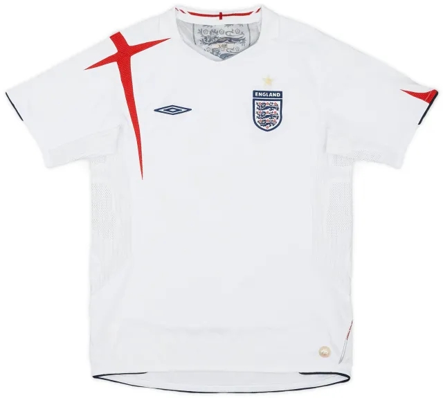 Umbro 2005-07 England Home Shirt - 8/10 - (L.Boys)