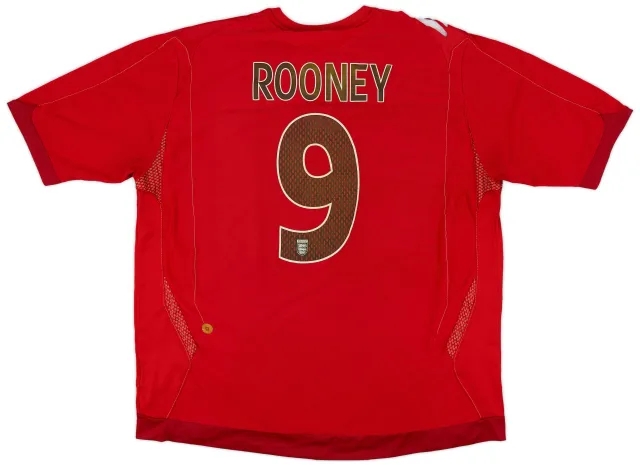 Umbro 2006-08 England Away Shirt Rooney #9 - 5/10 - (XXL)